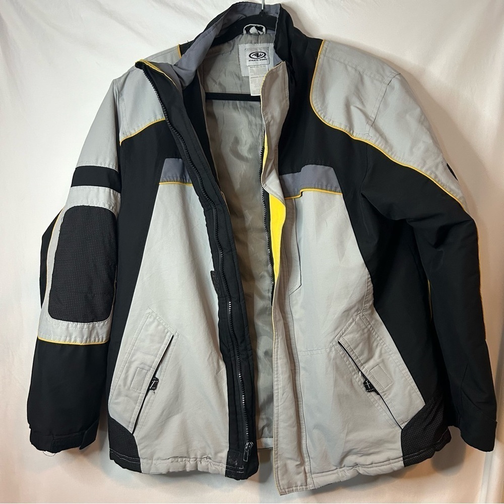 Athletic Works Black and Gray Jacket with Yellow Accents Size XL-16/18